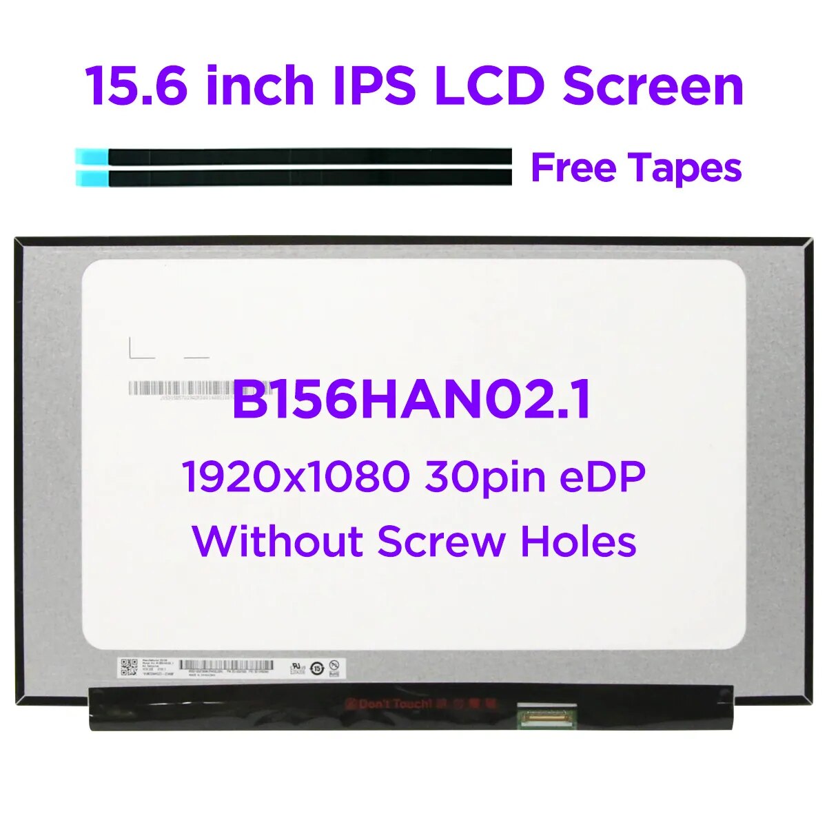 15.6 Laptop LCD Screen B156HAN02.1 Fit LP156WFC-SPD1 NV156FHM-N48