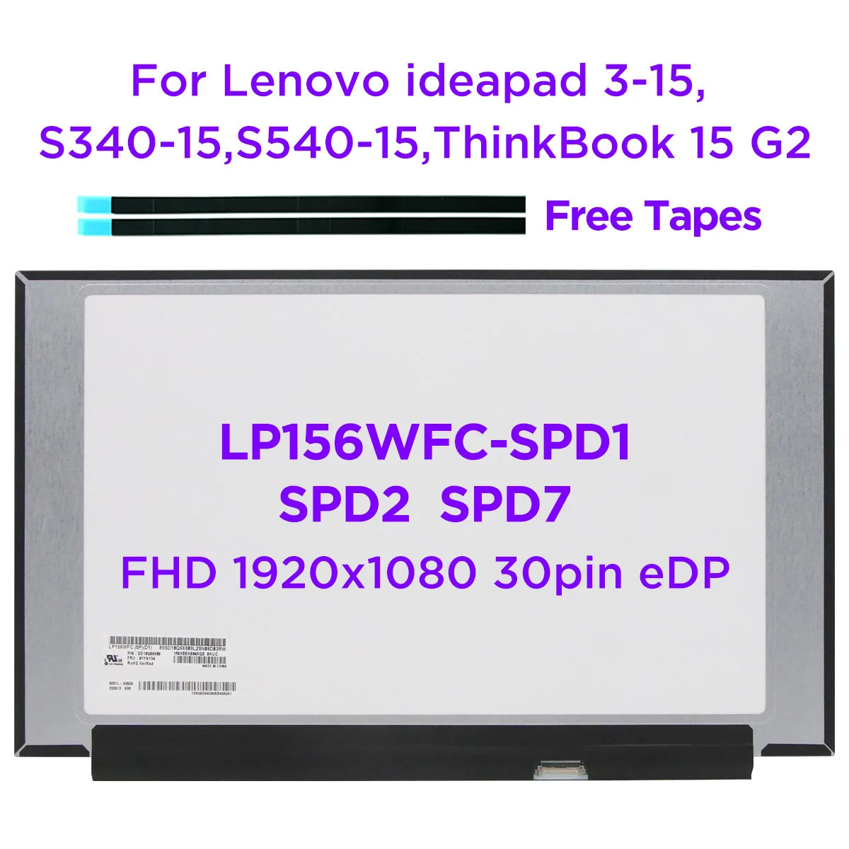 new net - Pannello Schermo Display LCD IPS Compatibile con Notebook LP156WFC (SP)(D2) SPD2, LP156WFC(SP)(D3) SPD3, LP156WFC(SP)(D5) SPD5 [15.6 Pollici - FHD 1920x1080-30 Pin - 60Hz new net - Pannello Schermo Display LCD IPS Compatibile con Notebook LP156WFC (SP)(D2) SPD2, LP156WFC(SP)(D3) SPD3, LP156WFC(SP)(D5) SPD5 [15.6 Pollici - FHD 1920x1080-30 Pin - 60Hz