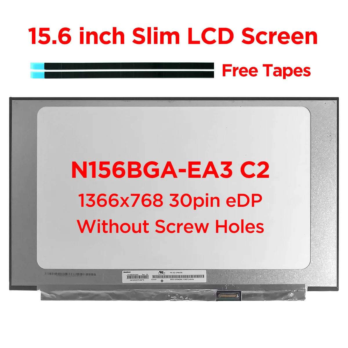 Écran LCD LED 15.6" N156BGA-EA3 REV.C1 - Résolution 1366x768 - 30 Broches - Neuf - Garantie 1 An