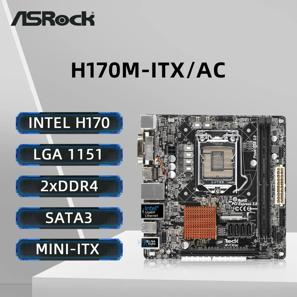 ASRock H170M-ITX/ac 【公式通販】