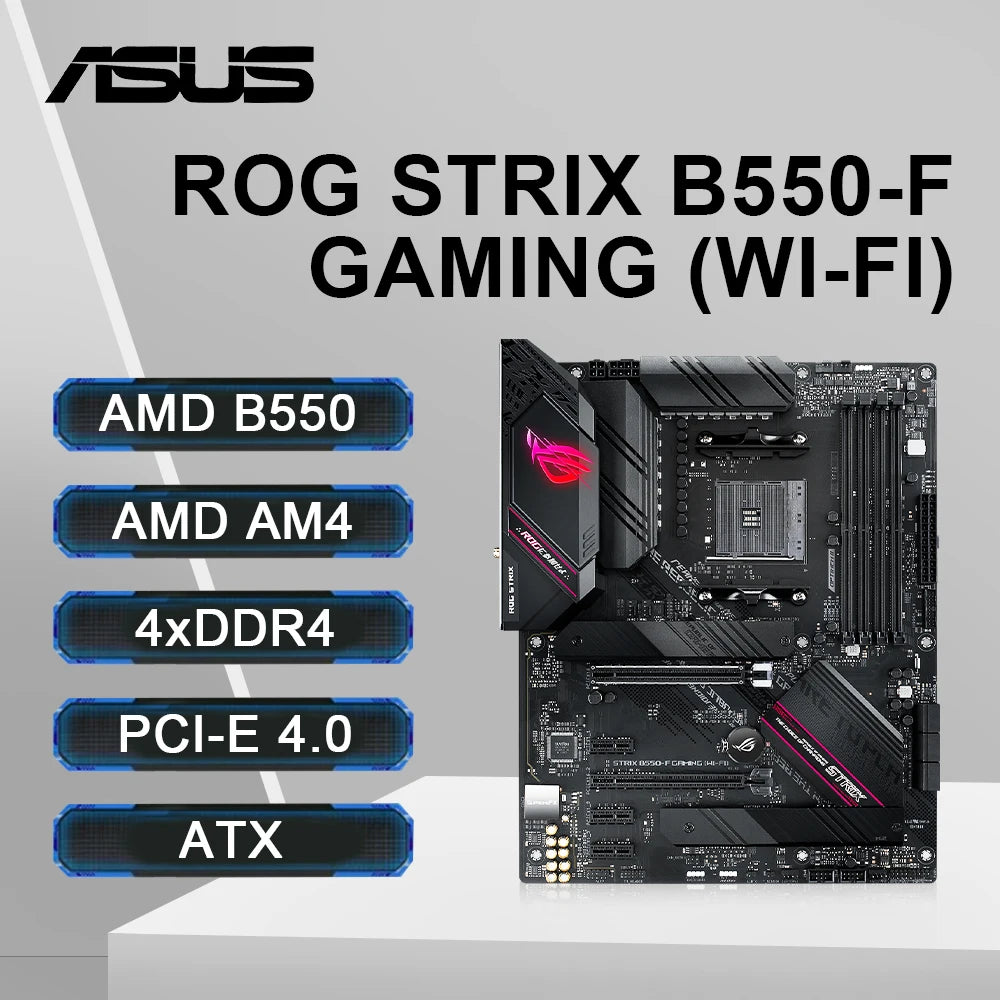 ASUS AMD B550 Ryzen AM4 Gaming ATX Motherboard ROG STRIX B550-F ASUS AMD B550 Ryzen AM4 Gaming ATX Motherboard ROG STRIX B550-F