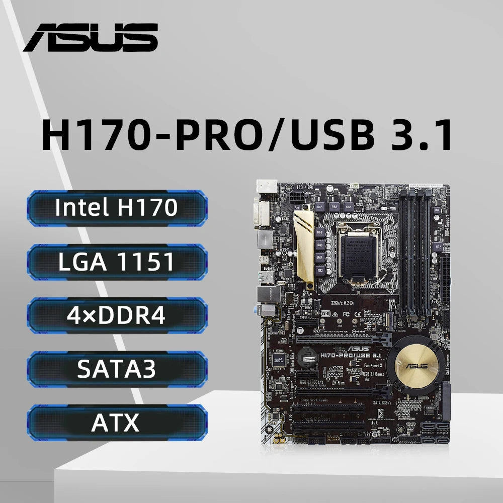 ASUS H170-PRO/USB 3.1 Motherboard Support i7-7700 6700K i5 ASUS H170-PRO/USB 3.1 Motherboard Support i7-7700 6700K i5