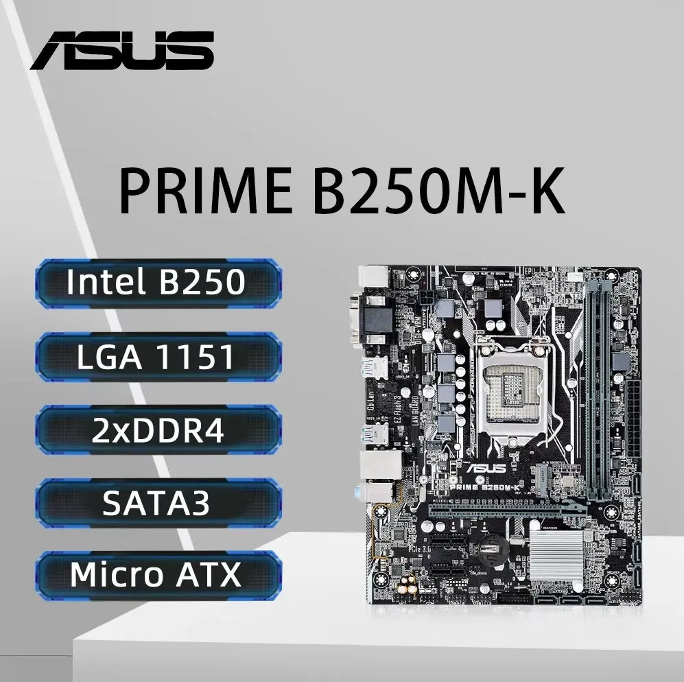 ASUS PRIME B250M-K マザーボード　i7-7700k付き Motherboard B250mk Prime ASUS PRIME B250M-K Motherboard