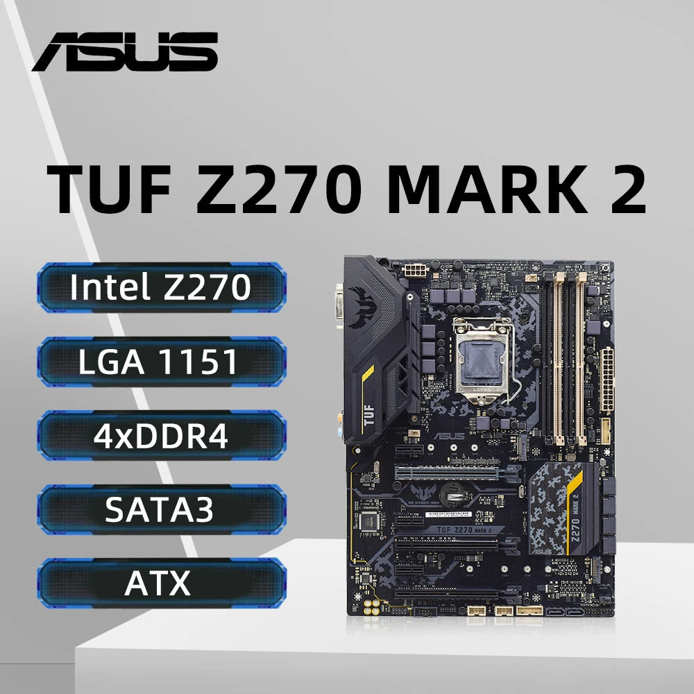 ASUS TUF Z270 MARK Motherboard Support i7-7700K 6700 i5-7600 6500 i3-7300 CPU LGA1151 DDR4 3733+(OC) ATX Mainboard