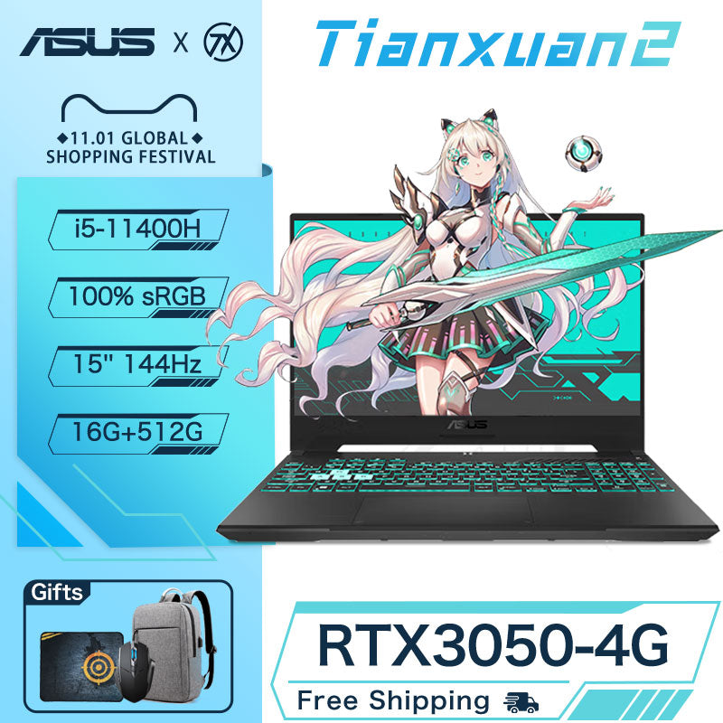 Brand New ASUS Tianxuan2 Gaming Laptop 11th Intel Core i5-11400H/R7-58