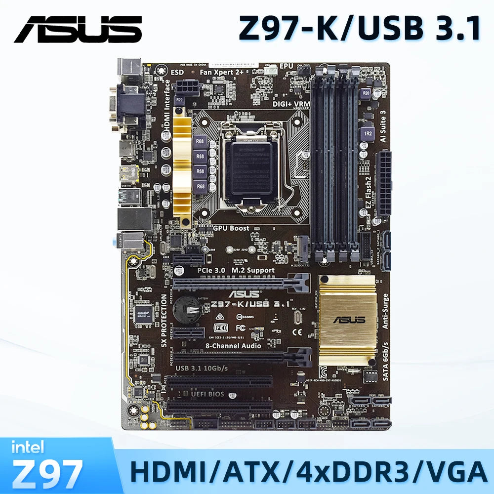Staffa I/O ASUS Per Scheda Madre Z97-K/USB 3.1 | IO Shield | Nuova