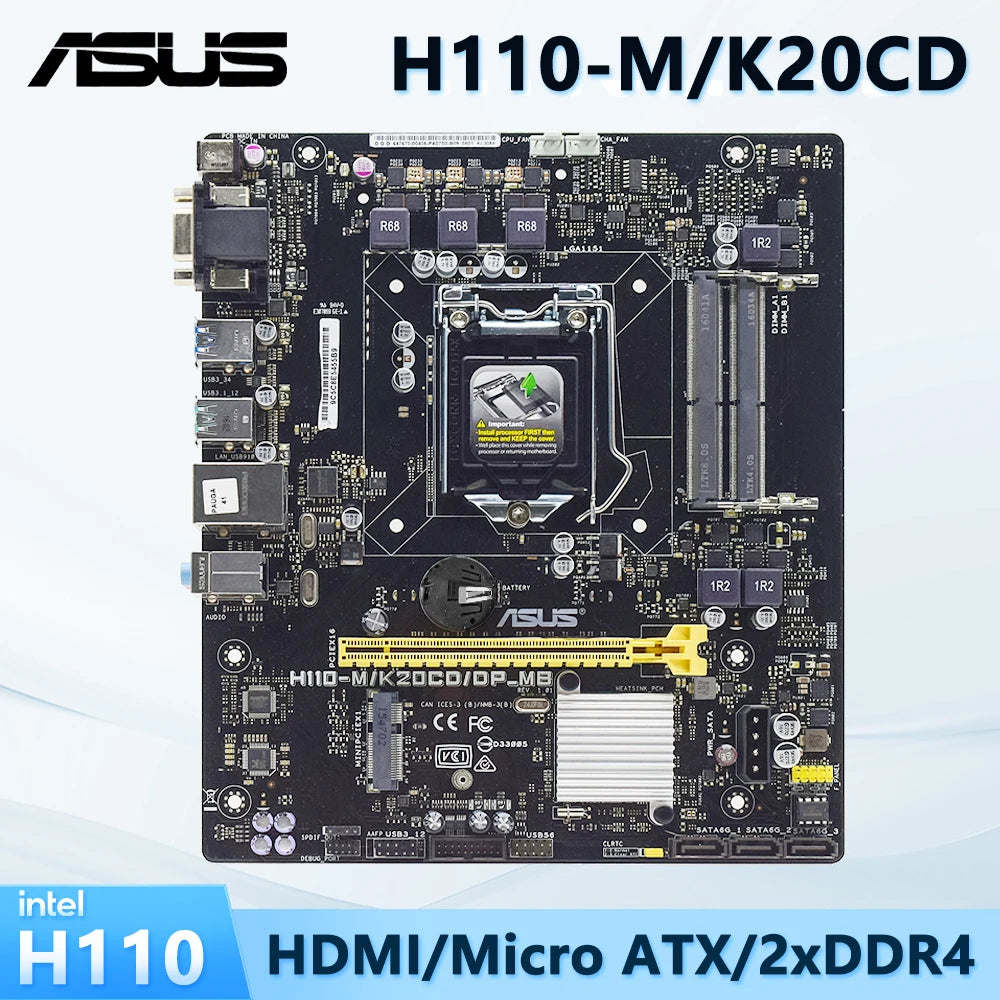 ASUS Intel i7-6700 H110-M/K20CD/DP メモリ 8GB マザーボード CPU