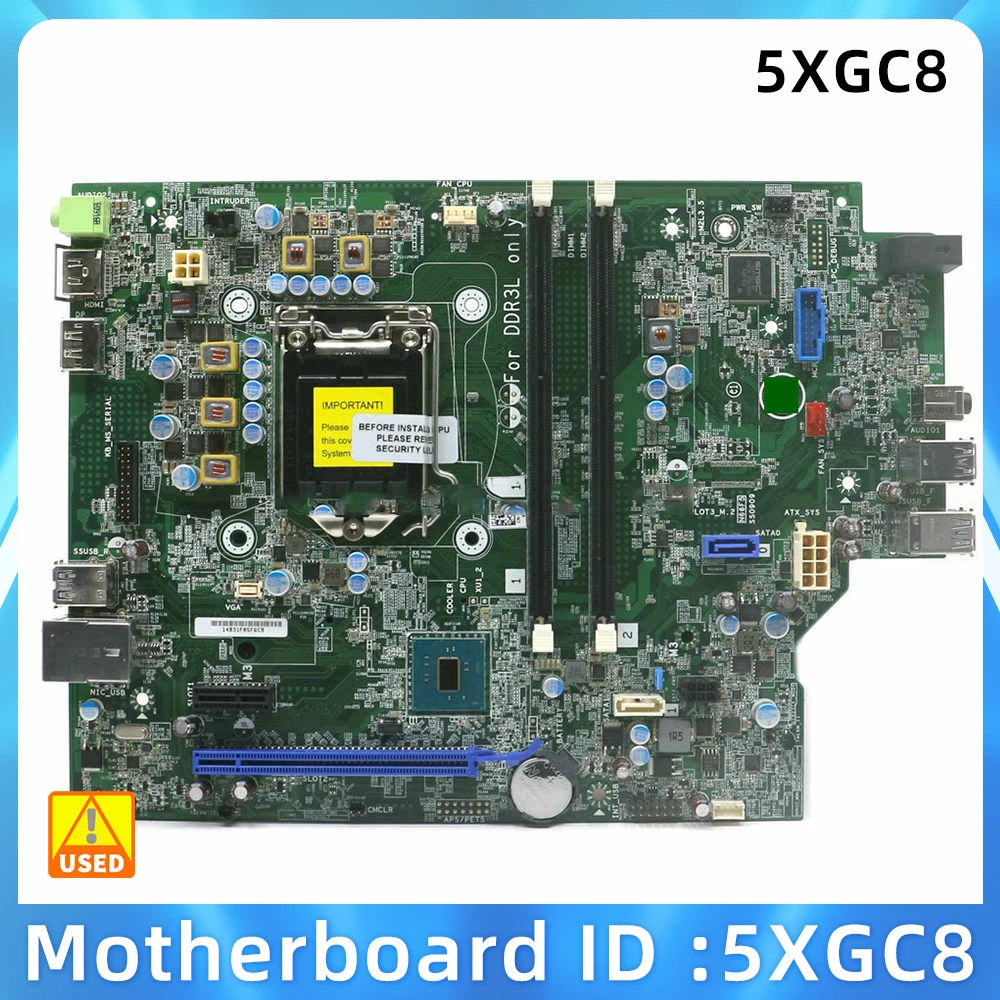 FOR DELL Optiplex 3040 SFF 3040SFF Desktop Motherboard 5XGC8 05XGC8  CN-05XGC8 E93839 SS0909 LGA1151 Mainboard 100% Tested