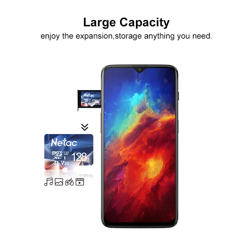 Netac Micro SD Card 512GB 256GB 64GB 32GB 16GB Memory Card sd card
