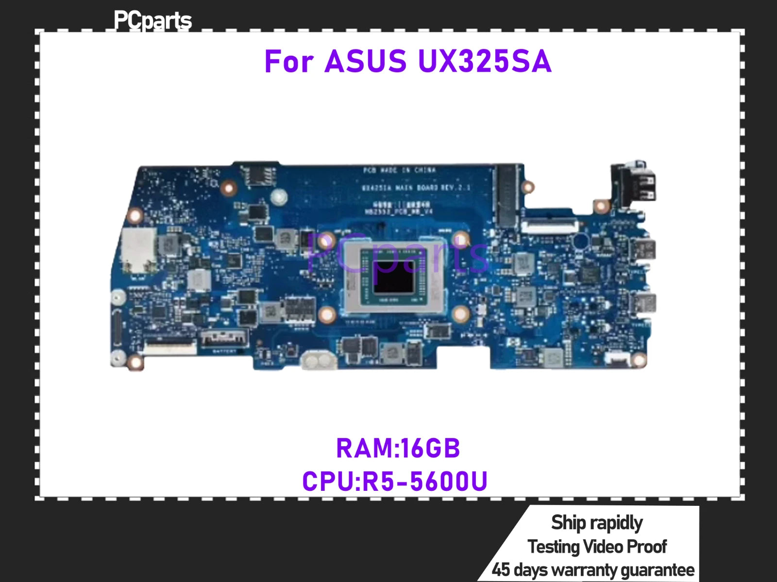 PCparts Refurbished For ASUS UX325SA Laptop Motherboard R5-5600U
