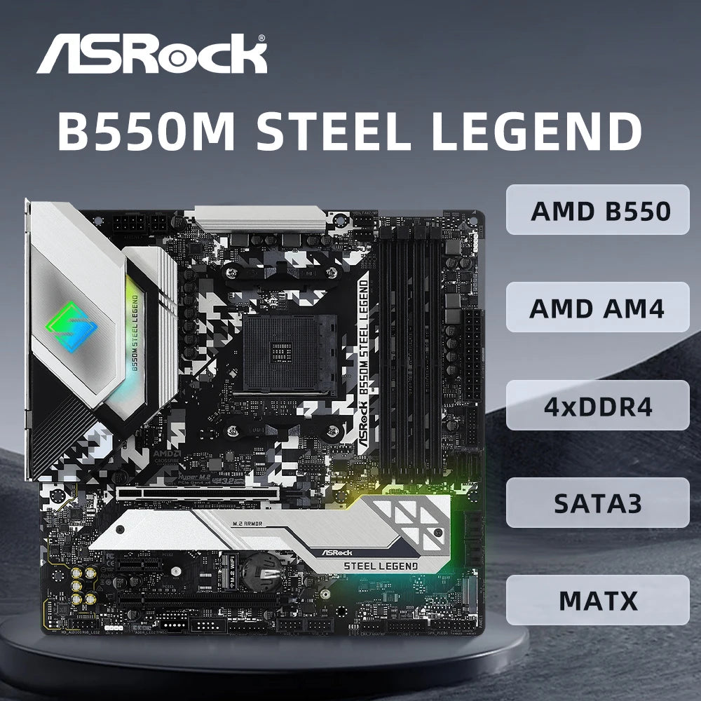 CPU Ryzen7 5700X3D ASRock B550 Steel Legend ASRock > B550 Steel Legend