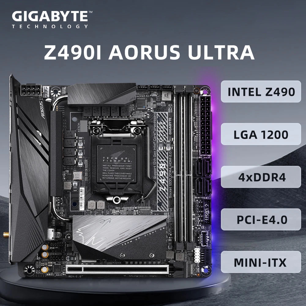 Z490i Aorus Itx Socket 1200 Aorus Z490i Ultra Gigabyte Z490 Aorus