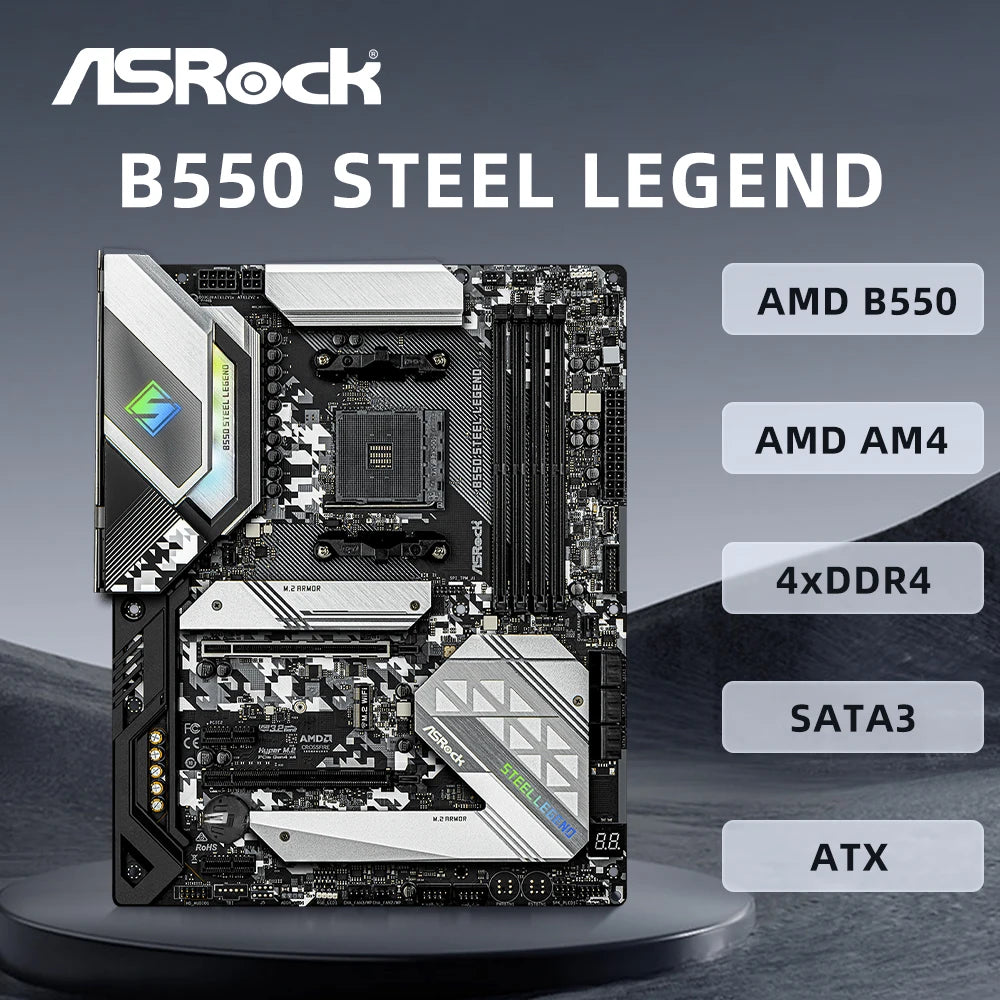 StoneTaskin For ASRock B550 Steel Legend Motherboard Support Ryzen 9 5