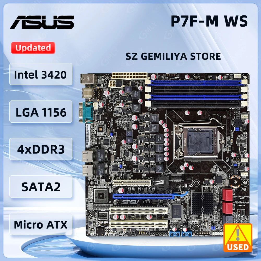 Carte Mère ASUS P7F-M WS – Socket LGA 1156 – Micro ATX – DDR3 – Parfaite Pour Gaming & Montage Vidéo