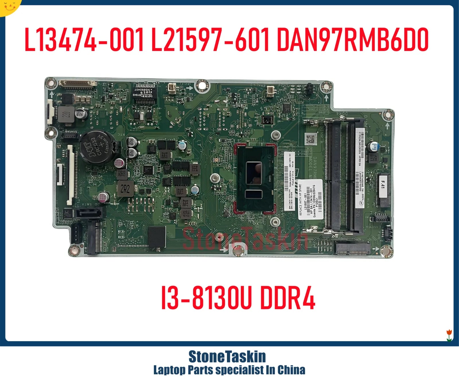 StoneTaskin L13474-001 L21597-601 DAN97RMB6D0 For HP AIO 200 G3 22-C  Motherboard I3-8130U SR3LA I5-8250U DDR4 Mainboard