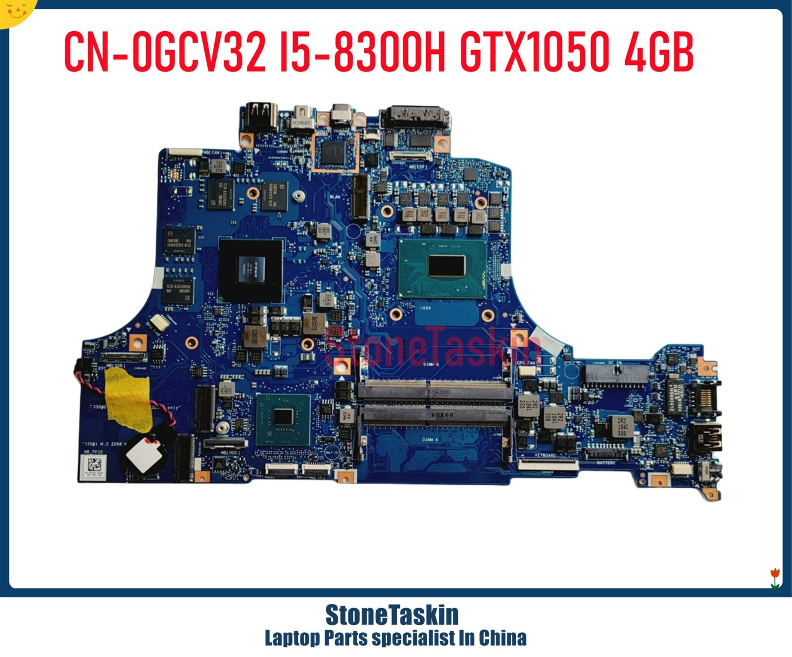 StoneTaskin OEM CN-0GCV32 GCV32 For Dell AlenwareL M15 R1 M17 R2 Laptop  Motherboard I5-8300H GTX1050 4GB DDR4 ORION_N17P_MB
