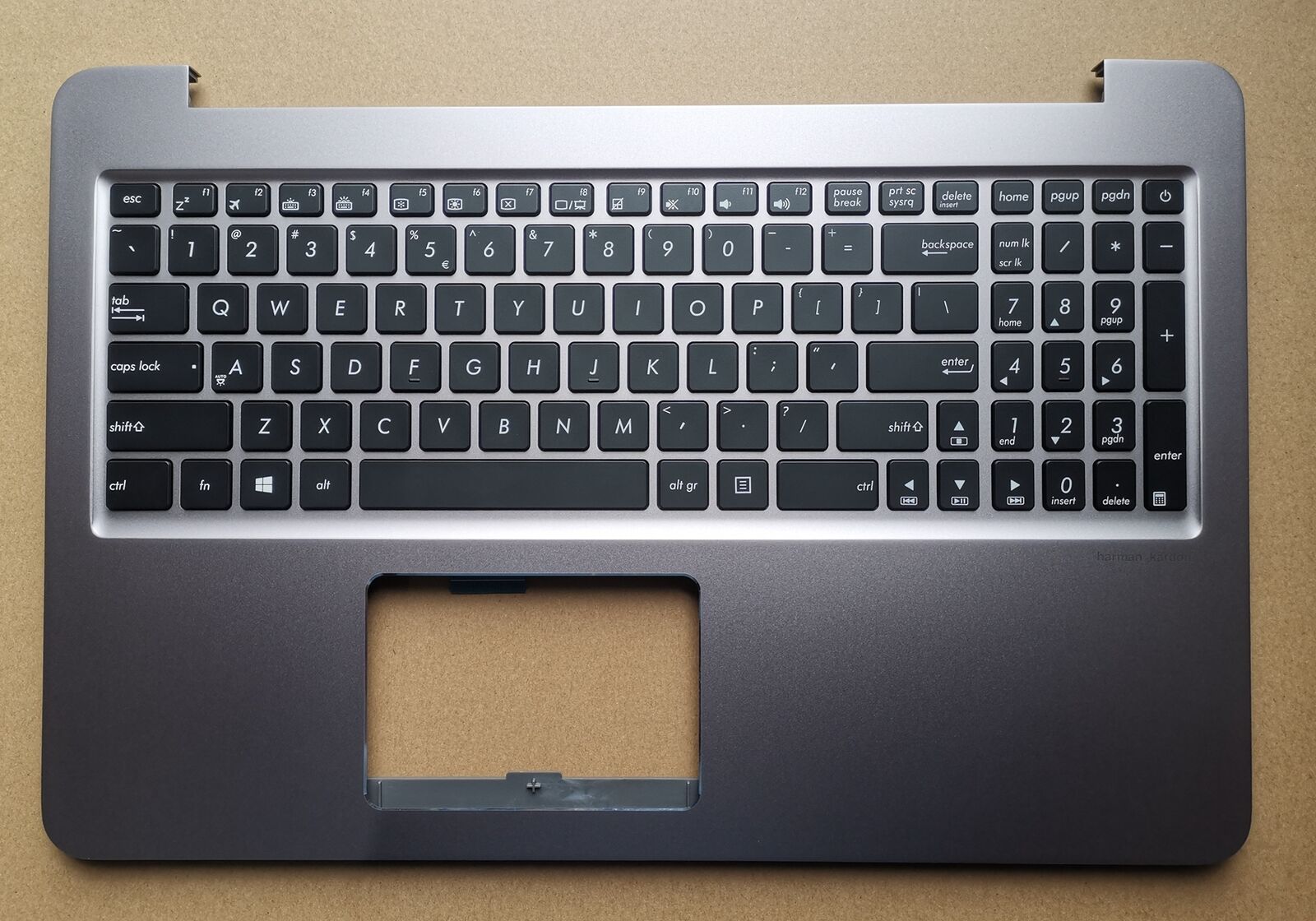 StoneTaskin Original Brand New US Quartz Gray Palmrest Backlit keyboar