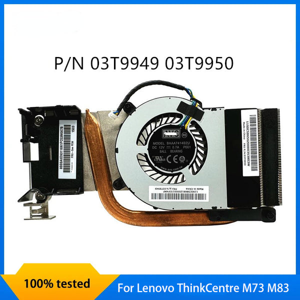 StoneTaskin  For Lenovo ThinkCentre M73 M83 M93 M93P Heatsink With Cooling Fan 03T9949 03T9950 BAAA7414B2U 100% Tested Fast Ship