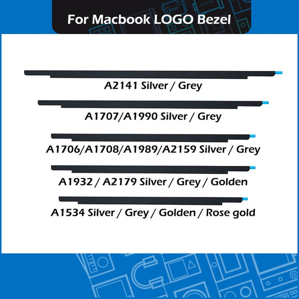 StoneTaskin Wholesale 10pcs/Lot A1534 A1706 A1707 A1708 A1989 A1990 A1932 A2159 A2179 A2141 Logo Bezel Glass Cover For Macbook Repair 6 Month Warranty