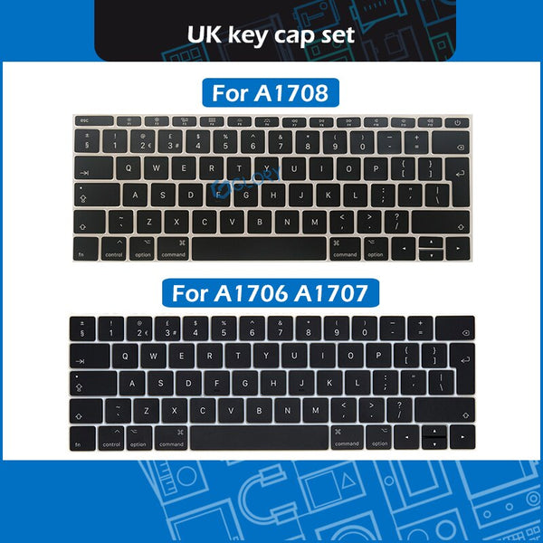 StoneTaskin Wholesale 10set/Lot for Macbook Pro Retina 13" 15" A1706 A1707 A1708 Keycap Key caps set US UK Layout AP12 6 Month Warranty
