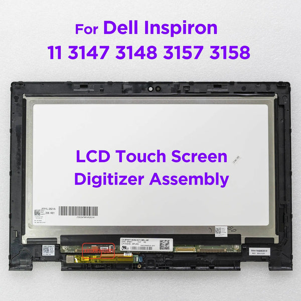 StoneTaskin 11.6" LCD Screen Touch Digitizer Assembly for Dell Inspiron 11 3000 3147 3148 3157 3158 Display Panel Replacemet LP116WH6-SPA3