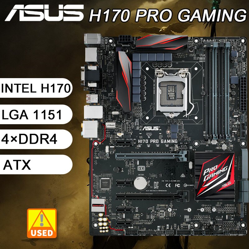 Asus H170-PRO Scheda Madre, USB 3.1, Nero Asus H170-PRO Scheda Madre, USB 3.1, Nero