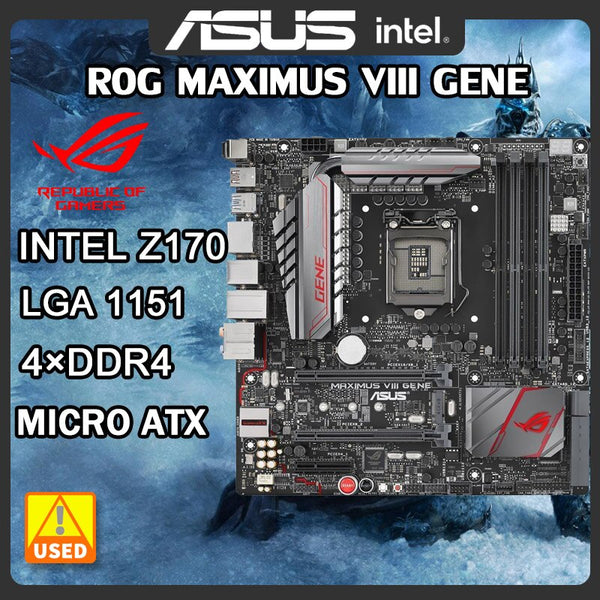 StoneTaskin 1151 Motherboard ASUS ROG MAXIMUS VIII GENE Motherboard 1151 DDR4 Intel Z170 64GB PCI-E 3.0 USB3.1 Micro ATX For Core i3-6300