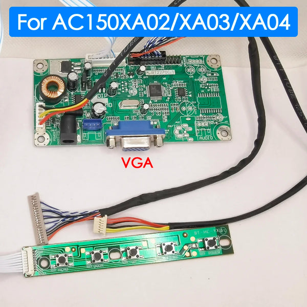 12.1" G121X1-L03 04 15" AC150XA02 XA03 1024x768 1ch 8bit 20pins 1.25mm LVDS Cable VGA LCD industrial Display Driver Board Kit