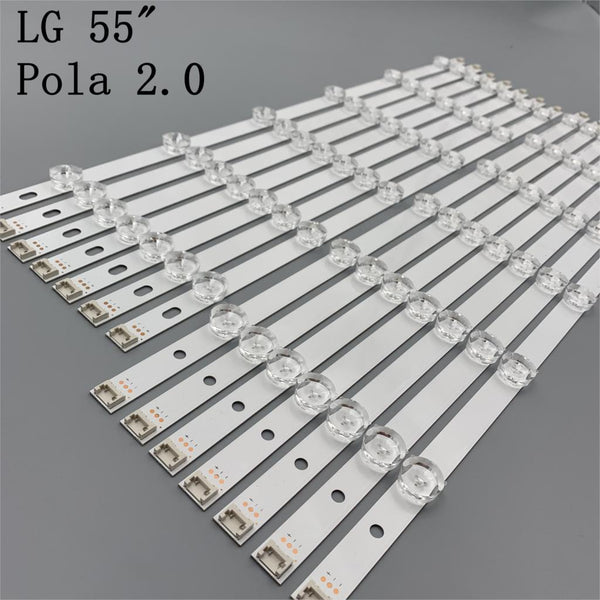 StoneTaskin 12 Lamps LED Backlight Strip For LG 55LA616V 55LA6200 55LA6205 55LA6208 55LA620S -ZA UA Bar Kit Television LED Band Pola 2.0 55"