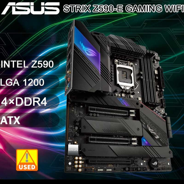 StoneTaskin 1200 Motherboard ASUS ROG STRIX Z590-E GAMING WIFI Intel Z590 DDR4  PCI-E 4.0 4×M.2 USB3.2 ATX For 11th/10th gen Core cpu