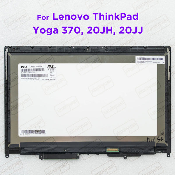 StoneTaskin Original 13.3 Inch LCD Touch Screen Digitizer Assembly for Lenovo ThinkPad Yoga 370 20JH 20JJ Display Panel Replacement 01LW129 01HY322 Free Fast Shipping