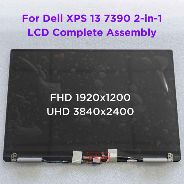 StoneTaskin 13.3 LCD Touch Digitizer Complete Assembly for Dell XPS 13 7390 2-in-1 P103G P103G001 Display Panel Replacement with Hinges