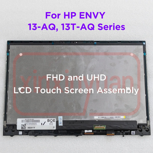 StoneTaskin 13.3 LCD Touch Screen Assembly For HP ENVY X360 13-AQ 13T-AQ000 13-aq0005TX 13-aq0020TU 13-AQ1050CA Display Panel Replacement Display Panel Fully Tested Free Fast Shipping