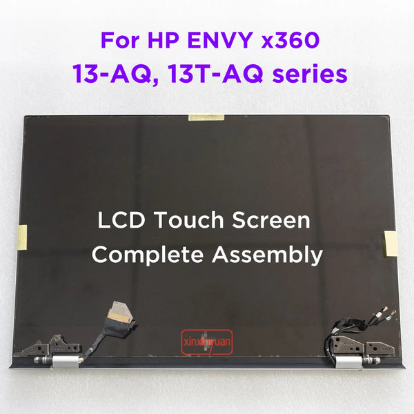 StoneTaskin 13.3 LCD Touch Screen Complete Assembly For HP ENVY X360 13-AQ 13T-AQ000 13T-AQ100 FHD Display Full Upper Part Replacement Display Panel Fully Tested Free Fast Shipping