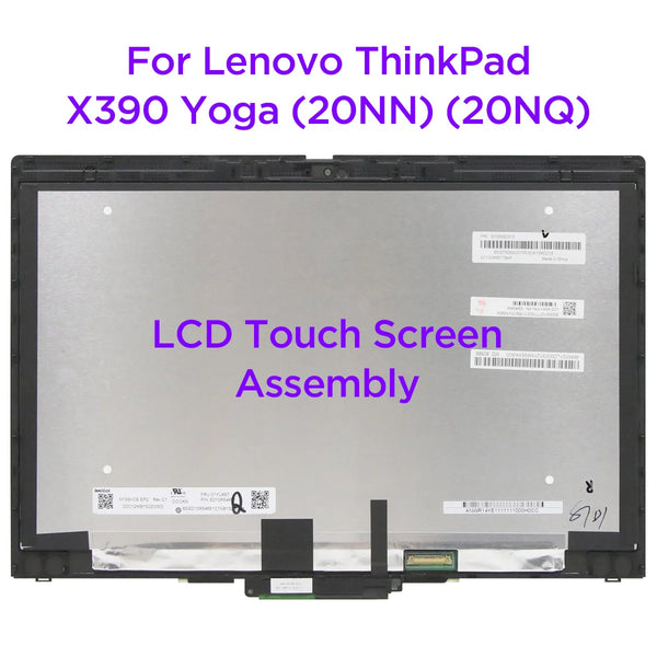 StoneTaskin 13.3 LCD Touch Screen Digitizer Assembly For Lenovo ThinkPad X390 Yoga 20NN 20NQ LED Display Replacement 02HM857 02HM859 02HM861 Display Panel Fully Tested Free Fast Shipping