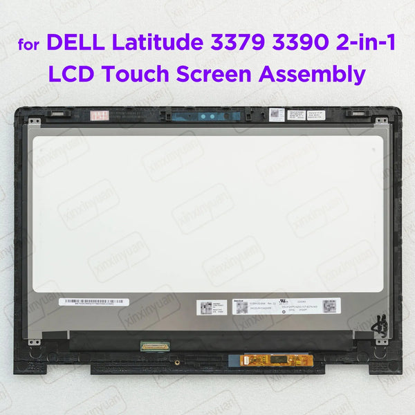 StoneTaskin 13.3" LCD Touch Screen Digitizer Assembly for DELL Latitude 3379 3390 2-in-1 LED Display Panel Replacement FHD1920x1080 07K6XG