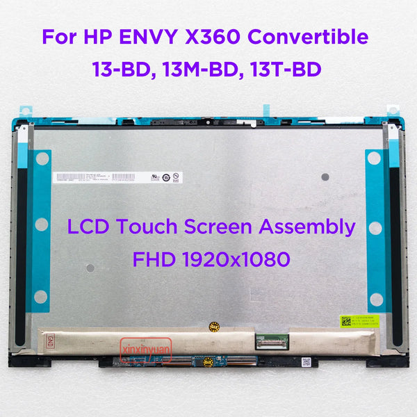 StoneTaskin 13.3 LCD Touch Screen Digitizer Assembly for HP ENVY 13-BD 13M-BD 13T-BD 13-bd0012TU 13-bd0512TU AMOLED M15282-001 M44568-001 Fully Tested Fast Shipping