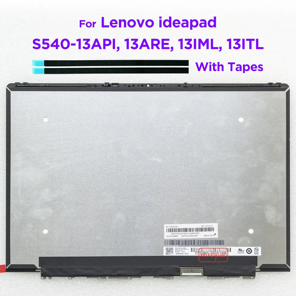 StoneTaskin Original 13.3 Laptop LCD Screen Assembly for Lenovo ideapad S540-13API 13ARE 13IML 13ITL WQXGA 2560X1600 Display Replacement 5D10S39655 Fast Free Shipping