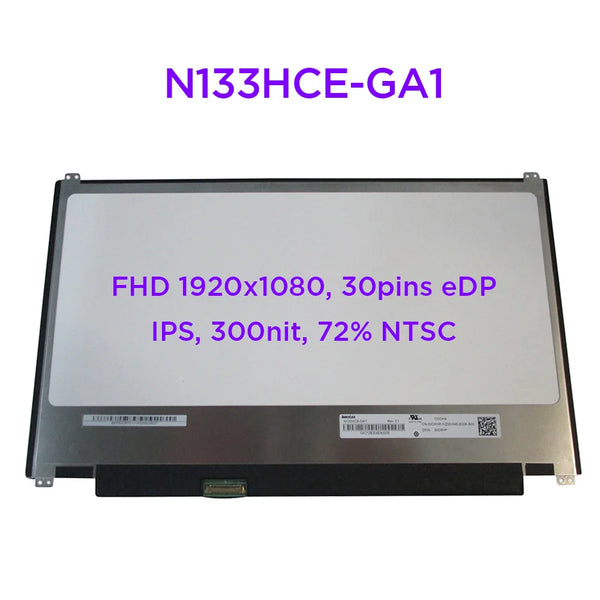 StoneTaskin Original  13.3 inch Laptop LCD Screen N133HCE-GA1 NV133FHM-N63 For DELL Vostro 13 5370 LED Matte Display 72% NTSC FHD1920x1080 30pin eDP Free Fast Shipping