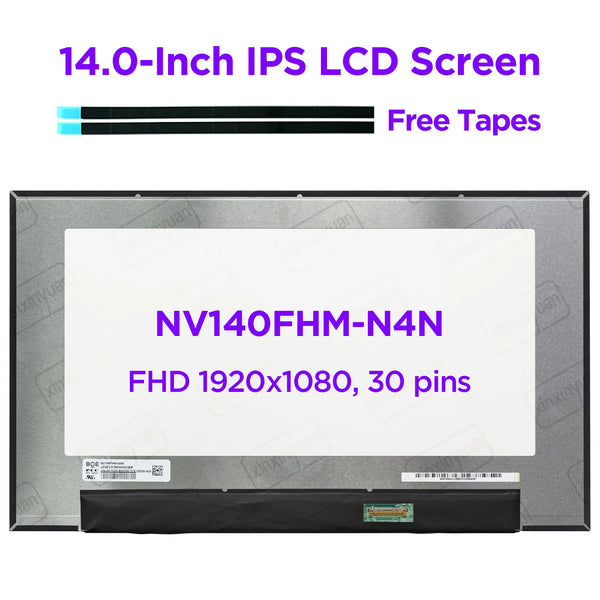 StoneTaskin 14.0" IPS Laptop LCD Screen NV140FHM-N4N fit NV140FHM-N4T LP140WFA-SPM1 for Dell Latitude 5400 5410 5420 3420 FHD1920x1080 30pin Display Panel Fully Tested Free Fast Shipping