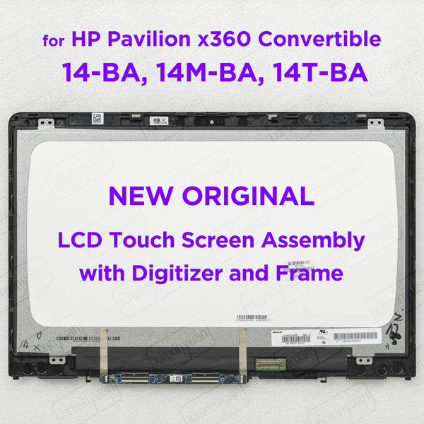 StoneTaskin 14.0 LCD Touch Screen Assembly For HP Pavilion x360 14-BA 14M-BA 14T-BA 14-BA015DX 14-BA046TU 14-BA110NR 924298-001 924297-001 Replacement