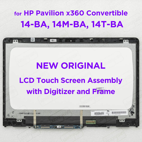 StoneTaskin 14.0 LCD Touch Screen Assembly For HP Pavilion x360 14-BA 14M-BA 14T-BA 14-BA015DX 14-BA046TU 14-BA110NR 924298-001 924297-001 Fully Tested Free Shipping