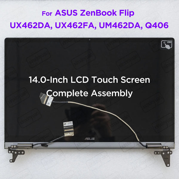 StoneTaskin 14.0" LCD Touch Screen Complete Assembly for ASUS ZenBook Flip UX462DA UX462FA UM462DA Q406DA Q406FA Display Module Replacement Display Panel Fully Tested Free Fast Shipping