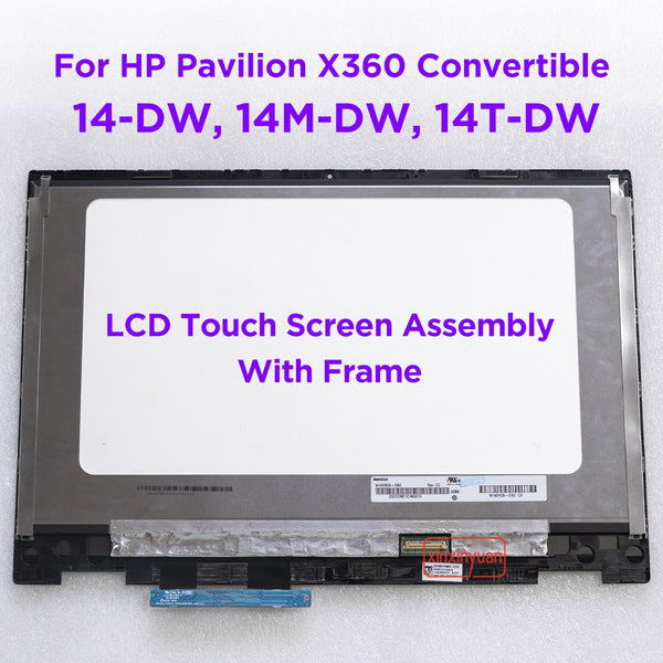 StoneTaskin 14.0 LCD Touch Screen Digitizer Assembly For HP Pavilion x360 Convertible 14-DW 14T-DW100 14M-DW1023DX 14-DW1034NR 14-DW1079TU Replacement