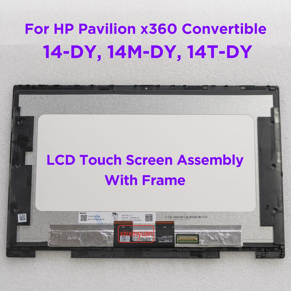 StoneTaskin 14.0 LCD Touch Screen Digitizer Assembly For HP Pavilion x360 Convertible 14-DY 14T-DY000 14M-DY1023DX 14-dy0503la 14-dy1028TU Replacement