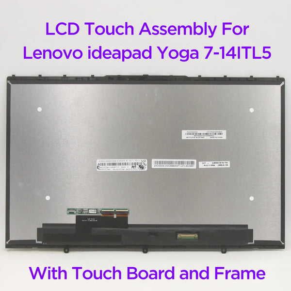 StoneTaskin 14.0 LCD Touch Screen Digitizer Assembly For Lenovo ideapad Yoga 7-14ITL5 82BH Matrix Display Replacement FHD 1920x1080 30pins