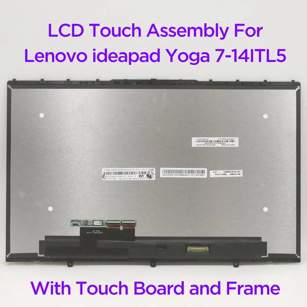 StoneTaskin Original 14.0 LCD Touch Screen Digitizer Assembly For Lenovo ideapad Yoga 7-14ITL5 82BH Matrix Display Replacement FHD 1920x1080 30pins Free Fast Shipping