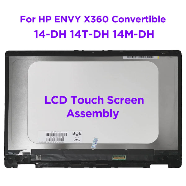 StoneTaskin Original 14.0" LCD Touch Screen Digitizer Assembly for HP Pavilion x360 14-dh 14M-dh 14T-dh With Frame FHD Display Panel Replacement Free Fast Shipping