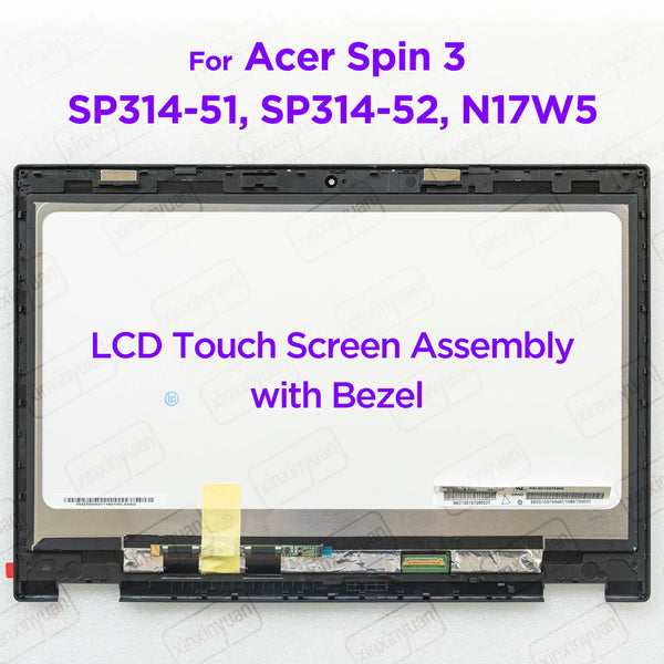 StoneTaskin 14.0 Laptop LCD Screen Touch Digitizer Assembly for Acer Spin 3 SP314-51 sp314-52 N17W5 FHD1920x1080 Display Panel Replacement Display Panel Fully Tested Free Fast Shipping