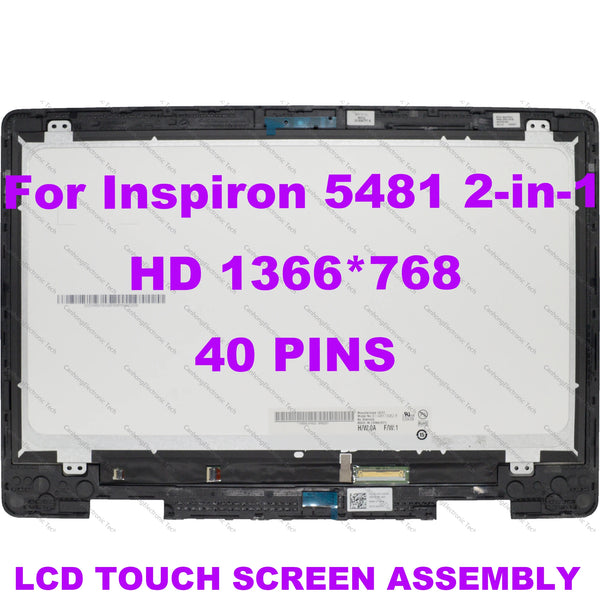 StoneTaskin Original 14.0 Laptop LCD Touch Screen Assembly for DELL Inspiron 14 5481 2-in-1 P93G001 Display Panel Replacement B140XTB02.0 HD1366x768 Free Fast Shipping